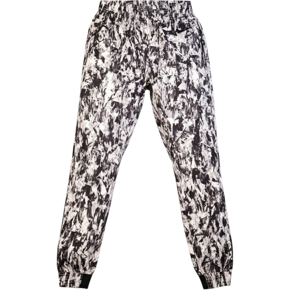Nike Sportswear Men Black White Brushstroke Print Woven Joggers Small CJ4557-010